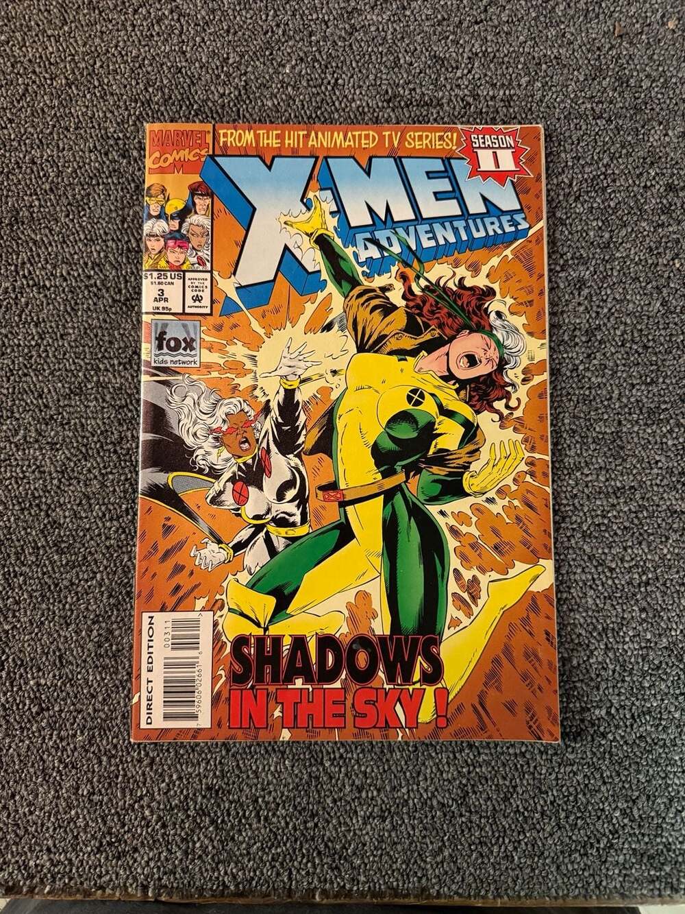 X-Men Adventures Season II #3 Shadows in the Sky! Marvel Comics